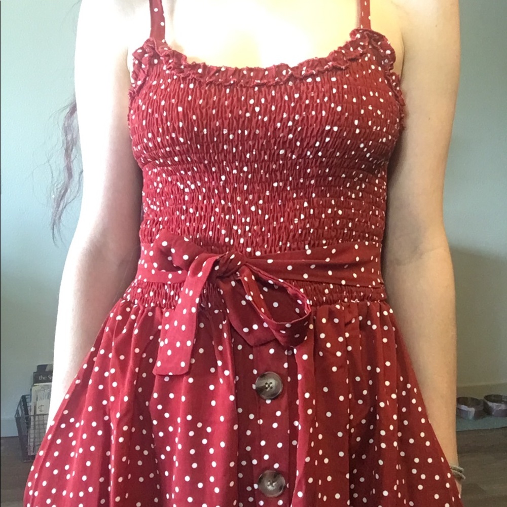🎉HP🎉 Red Polka Dot Dress - Picture 4 of 4